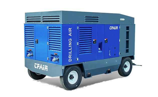 1150cfm-30 ضاغط هواء ديزل محمول من النوع